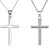NEW 2511 S925 Silver Couple Cross Necklace 9592