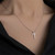 NEW 2511 S925 Silver Couple Cross Necklace 9592