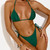 NEW 2512  Women’s Green Triangle Bikini With Colourful Clover Bracelet Set 9956