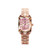 NEW  2512  Luxe Square Dial Rose Gold Women's Watch With Diamond Accents P917