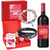Valentine’s Day Luxury Couple Gift Box with Wine, Charm Bracelet & Leather Bracelet