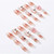 NEW 2601 24Pcs Ins Style Press on Nails Soft Pink Square Sugar Short Almond J037