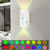 NEW 2602 2PCS Rechargeable Motion Sensor Wall Light With RGB Up & Down LightingJ041