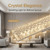 NEW 2602 24W LED Crystal Long Strip Ceiling Light with E27 Base B035