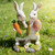 NEW 2602 Easter Bunny Resin Figurine – Multicolour Holiday Home Decoration B037