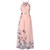 Women's Floral Halter Maxi Dress with Belt Lightweight Summer Dress 9994