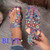 NEW 2603 Women’s Boho Print Flat Sandals Open Toe Slip On Summer Slippers B053