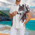 NEW 2603 Wolf Print Short Sleeve Shirt Casual Button Down Summer Shirt J058