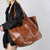 NEW 2603 Large PU Leather Tote Bag Minimalist Shoulder Handbag for Women Y040