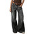 NEW 2603  Women’s Wide Leg Denim Look Trousers Casual Loose Jeans Y050