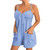NEW 2603  Women’s Summer Playsuit Tie Front Strap Romper with Pockets Y060