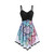 NEW 2604 Women's Vacation Floral Spliced Spaghetti Strap Irregular Hem Sundress  Y075