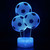 NEW 2604  World Cup Football 3D Visual LED Night Light Touch Lamp with Remote Y086
