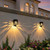 NEW 2604 Solar Powered LED Outdoor Lights 2 Pack, Auto On/Off Waterproof Garden Pathway Wall Lights B120