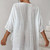 NEW 2605 White Beach Cover Up Round Neck V Neck Loose Fit Chest Ring Design Lightweight Polyester Swimwear Cover Up B144