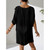 NEW 2605 White Beach Cover Up Round Neck V Neck Loose Fit Chest Ring Design Lightweight Polyester Swimwear Cover Up B144