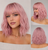 NEW 2605 Natural Looking Short Curly Bob Wig with Bangs Synthetic Wig Daily Wear & Cosplay J136