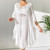 NEW 2605 Women's Crochet Beach Cover Up, Tassel Trim Kaftan Dress, Loose Batwing Sleeve Swimsuit Cover Up for Summer Vacation Beachwear J136