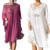 NEW 2605 Women's Crochet Beach Cover Up, Tassel Trim Kaftan Dress, Loose Batwing Sleeve Swimsuit Cover Up for Summer Vacation Beachwear J136