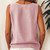 NEW 2605 Women’s Casual Color Block Sleeveless Button Vest Loose Round Neck Summer Tank Top B157