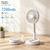NEW 2605 7200mAh Foldable Telescopic Fan with Remote Control USB Rechargeable Portable Desktop Fan B165