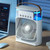 NEW 2606 600ml Ice Cooling Mist Fan – USB Rechargeable Desktop Air Cooler with 5-Hole Spray & LED Light B177