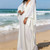 NEW 2606 V-neck bat sleeve waist cinched long robe dress for vacation beach cover, loose floor length skirt J164