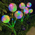 NEW 2606 Solar LED Dandelion Garden Stake Light Outdoor Waterproof Lawn Pathway Decorative Lamp Set of 4 B180