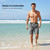 NEW 2606 Men Tropical Palm Leaf Print Swim Trunks, Quick Dry Drawstring Waist Beach Shorts Summer Holiday 2PCS  J167