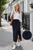 NEW 2606  Women's Stretch Knit Maxi Skirt with Side Split Navy Y161