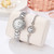 Luxury Crystal Bezel Mother-of-Pearl Ladies Quartz Watch Rose Gold 9051