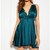 Luna Luxe Satin Babydoll Nightdress Dark Teal 6141-la