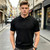 NEW 2607  Men Half Zip Knit Polo Thin Short Sleeve Summer T Shirt   Y168