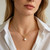 NEW 2607 Freshwater Pearl Necklace Square Chain Dainty Choker Necklace  Y176
