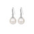 NEW 2607 LUMÉA Élan 10mm Freshwater Pearl & Zircon Sterling Silver Drop Earrings B211