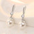 NEW 2607 S925 Sterling Silver Pearl Earrings Elegant French Style Stud Earrings for Women B211