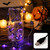NEW 2607 Halloween LED Purple Spider String Lights 5M 50LED B220