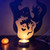 NEW 2607 Halloween Wooden Decoration Set with Tea Light – Spooky Table Decor B221