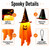 NEW 2607 LED Light Up Hanging Ghost with Witch Hat, Halloween Party Porch Doorway Decor J204
