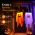 NEW 2607 LED Light Up Hanging Ghost with Witch Hat, Halloween Party Porch Doorway Decor J204