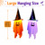 NEW 2607 LED Light Up Hanging Ghost with Witch Hat, Halloween Party Porch Doorway Decor J204