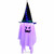NEW 2607 LED Light Up Hanging Ghost with Witch Hat, Halloween Party Porch Doorway Decor J204
