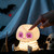 NEW 2607  Cute Skeleton Silicone Touch Night Light Rechargeable Halloween Decor Lamp  Y191