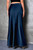 Women's High Waist Satin Maxi Skirt – Elegant Flowy Long Skirt Navy