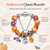 NEW 2608 Halloween Pumpkin Charm Bracelet, Beaded Costume Jewelry with Candy Charms for Party Gifts J220