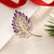 NEW 2609  Gradient Zircon Leaf Brooch Alloy Decorative Lapel Pin Y225