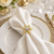 Set of 6 Gold Rhinestone Snowflake Napkin Rings