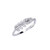 14K White Gold-Plated Elegant Adjustable Leaf Ring L027