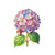Enamel Hydrangea Flower Brooch