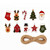 NEW 2610  10Pcs Wooden Christmas Garland Hanging Decorations Y272